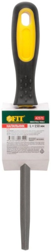 Напильник, прорезиненная ручка, трехгранный 150 мм | код 42571 | FIT фото 3