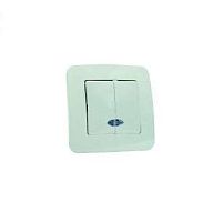 Выключатель 2-кл. СП Lillium N 10А IP20 с подсветкой бел. Makel 55023