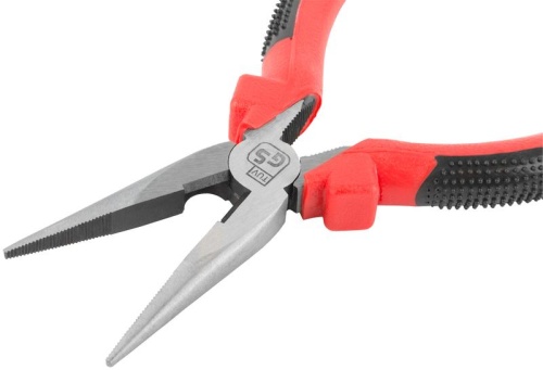 Тонконосы "Стандарт" пластиковые ручки полированная сталь 165мм красн.-черн. FIT 48265 фото 6