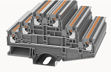 DS1.5-3L-01P-11-00Z(H) Клемма PUSH-IN, 1.5 мм.кв., 3 ур., серый | код 11040000208 | DEGSON