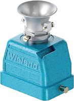 Крышка на кабель, взрывозащищенного разъема REVOS Ex, Size 6, без уплотнителя, 1 кабельный ввод с разгрузкой на изгиб IP54 M25x1,5, с верхним расположением, без защелки, материал корпуса: цинковый сплав | код 70.354.0636.3 | Wieland