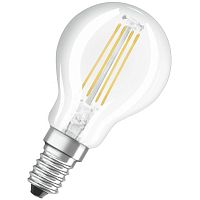 Лампа светодиодная LED 6Вт E14 CLP75 тепло-бел, Filament прозр.шар | код 4058075218147 | LEDVANCE