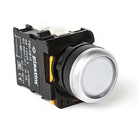 PB0-AW31M5 Кнопка управления с подсветкой, 1NO, AC 230 В. (Белый) | код PB0-AW31M5 | Plastim