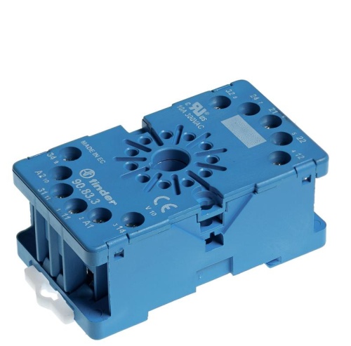 Розетка с винтовыми клеммами (с зажимной клетью) для реле 60.12, таймера 88.12, Varitec, версия: синий цвет | код 90823 | Finder Розетка с винтовыми клеммами (с зажимной клетью) для реле 60.12, таймера 88.12, Varitec, версия: синий цвет | код 90823 | Finder