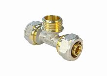 Тройник обжимной с переходом на НР 16х1/2х16дюйм (160/10) | код VF.333.N.161216 | VALFEX