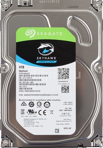Жесткий диск HDD 4TB SkyHawk ST4000VX007 3.5'' SATA 6Gb/s 64Mb 5900rpm (ST4000VX007) | код 108100 | Seagate