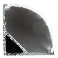 Профиль алюминиевый для светодиодной ленты 1616 накладной угловой 2м с комплектом аксессуаров (опал) IEK | код LSADD1616-SET1-2-N3-1-12 | IEK