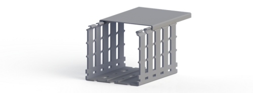 555 8010WS, KKD 8010, Перфорированный короб с крышкой, 80x100 (Широкий шаг перфорации) (ШxВ) Серый | код 0.0.0.5.558010WS | KLEMSAN