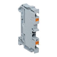 Клеммная колодка пружинная 4 Push-in серая | код PIT-4 | EKF