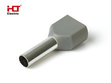 Наконечник штыревой втулочный изолированный (двойной) Ншви(2) 4012 серый HLT | код 084-04-64| HLT