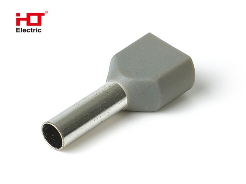 Наконечник штыревой втулочный изолированный (двойной) Ншви(2) 4012 серый HLT | код 084-04-64| HLT