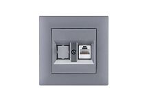 Розетка компьютерная CAT 5+гнездо KareaRIZZ STAR сер. Makel 88065035