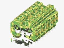 206907 Клемма ТА 1-1 заземл.,плоско-пруж зажим, с бок. подключением. сеч. 6мм2, желто-зел, шт | код 206907 | SUPU