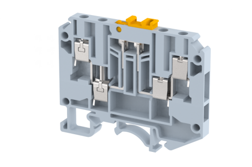 Клемма проходная винтовая 4 мм2, с размыкателем, на 4 подключения, серая KUDT4-2X2(G) | код 1103150000 | Elmex Клемма проходная винтовая 4 мм2, с размыкателем, на 4 подключения, серая KUDT4-2X2(G) | код 1103150000 | Elmex