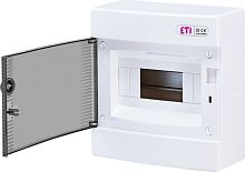 Щит наружн. распределительный ECT 8PT (8мод.прозр.дверь), (пластик) | код 001101000 | ETI
