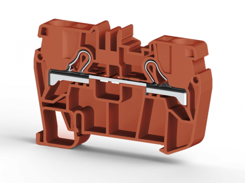 307 124, Клеммник пружинный быстрозажимной (Push in), 6 мм.кв. (красный), PYK6 | код 0.0.0.3.07124 | KLEMSAN