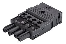 Розеточный разъем на кабель диам. 9 - 11,5 мм, 4 полюса, пружинная фиксация, номинальное напряжение: 250/400V, номинальный ток: 20A, цвет: черный, серия gesis GST18i4 | код 92.943.0053.1 | Wieland