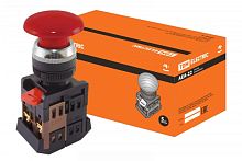 Кнопка AEA-22 Грибок красный d22мм 1з+1р TDM | код SQ0704-0015 | TDM