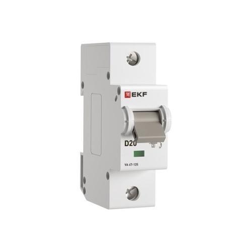 Автоматический выключатель ВА 47-125 1P 20А (D) 15кА PROXIMA EKF | код mcb47125-1-20D | EKF фото 3