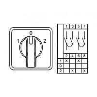 800 120, CS010052S, Трехпозиционные Переключатели (1-0-2) , 2 FAZ 10 A 60градус. | код 0.0.0.8.00120 | KLEMSAN