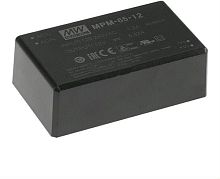 Источник питания AC-DC, 50Вт, вход 80…264В AC, 47…63Гц / 113…370В DC, выход 5В/10000мА, КПД 86.5%, ток утечки <100мкА/264В AC, изоляция 4000В AC, в корпусе 87х52х29.5мм, -30…+80С | код MPM-65-5 | MeanWell