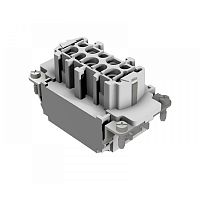 Розеточная контактная вставка REVOS, Size 10, Push-in фиксация, 10 полюсов + РЕ, 500 V, 16 A, материал контактов: медный сплав, покрытие контактов: серебро | код 70.405.1053.0 | Wieland