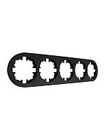 Рамка 5-м OSEN горизонт. круглая черн. бархат LEZARD 744-4200-150