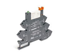 Реле с колодкой тонкое, 1CO, 24VDC, вх 6-24VDC, pushin | код RNC1CO024+SNB05-ST-AR | Shenler