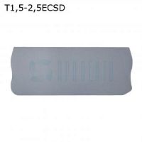 Крышка торцевая для 4-контактной пружинной клеммы 1,5-2,5 мм2, серая | код T1,5-2,5ECSD | ПРОВЕНТО