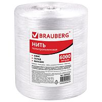 Нить полипропиленовая, длина 6000 м, ширина 6 мм, линейная плотность 1000 текс, BRAUBERG, 600356 | код 600356 | BRAUBERG
