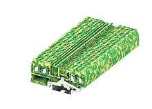 215935 Клемма ТА 2-2 заземл., плоско-пруж. зажим, сеч. 1.5мм2, желто-зел, шт | код 215935 | SUPU