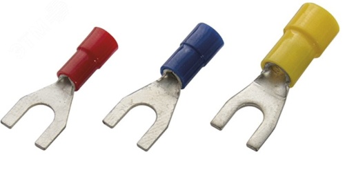 Наконечник кабельный с вилкой изолированный (НВИ) 4-6 M4 ПВХ (упак. 100 шт.) | код 260320 | HAUPA