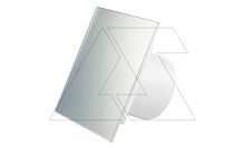 Вентилятор с декор. панелью dRim HS, O125мм, датчик влажности, таймер откл., вал на подш., ~230В, 10Вт, 140м?/ч, стекло, атласное серебро | код 125HS-C177 | airRoxy