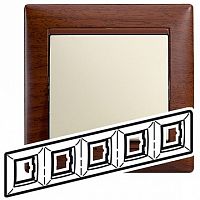 Рамка 5 постов VALENA CLASSIC, дерево тонированное | код. 770315 | Legrand