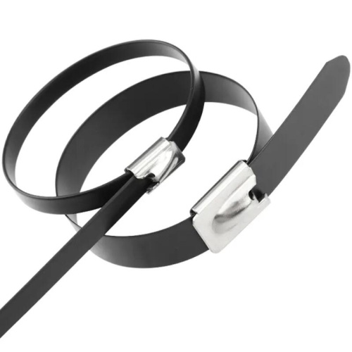 Хомут AISI 316 из нержавеющей стали с полимерным покрытием 7.9x500 HLT | код 084-01-519 | HLT