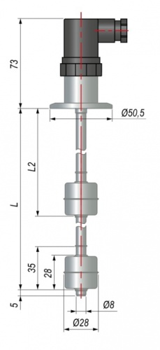 Датчик уровня поплавковый ПДУ-2Н.2.300.200.CL40 | код 134250 | ОВЕН