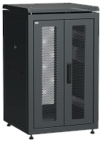 ITK LINEA N 18U 600х600мм распаш. перф. дв. задн. перф. чер. | код LN05-18U66-2PP | ITK by IEK