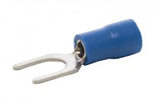 Наконечник вилочный изолированный НВИ 1,5-2,5 отверстие под М6, цвет синий | код NVI-2,5-6-B | Engard