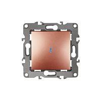 Выключатель с подсветкой, 10АХ-250В, Эра12, медь,12-1102-14 | код Б0019282 | ЭРА