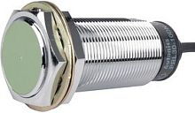 Датчик индуктивный, Sn=15мм, выход NPN NO, частота срабатывания 100Гц, Uпит. 12…24V DC, цилиндрический корпус M30 (никелированная латунь) с кабелем 2м, монтаж заподлицо, IP67 | код PRD30-15DN | AUTONICS