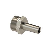 Штуцер для шланга латунь наружн. резьба 18х1/2дюйм никель (инд. упак.) | код 34952 | RTP