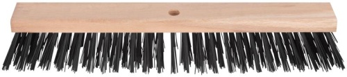 Щетка уличная Профи деревянная, жесткая щетина, отверстие с резьбой под углом, 5-ти рядная, 500х65 м | код 68053 | FIT фото 5