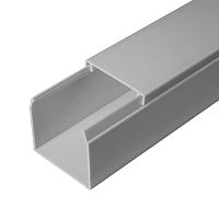 Кабель-канал серый RAL 7035 2-й замок в п/э 40х40 мм (60м/уп) Промрукав | код PR03.0076 | ПРОМРУКАВ