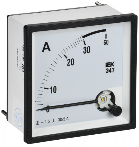 Амперметр Э47 30/5А кл. точн. 1,5 96х96мм IEK | код IPA20-6-0030-E | IEK