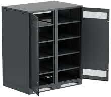 ITK LINEA B Шкаф (пустой) 1700х1400мм дверь двуст. мет. чер. | код LB05-17H49-2M | ITK by IEK