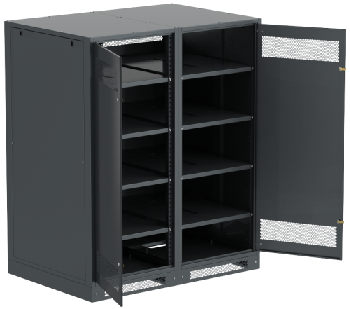 ITK LINEA B Шкаф (пустой) 1700х1400мм дверь двуст. мет. чер. | код LB05-17H49-2M | ITK by IEK