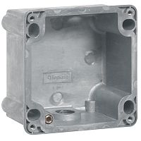 Коробка металлическая с одним отверстием 2К+З 16A 2 ввода Hypra | код 52059 | Legrand