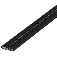 Плоский кабель 5 полюсов, серия gesis NRG, сечение: 5х2,5 мм кв., материал изоляции: PVC, цвет: черный | код 00.712.0303.1 | Wieland