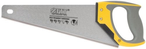 Ножовка по дереву мелкий каленый зуб 14 ТPI 3D заточка 3К пласт.прорезиненная ручка профи 350мм FIT 40481 фото 6