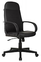 Кресло руководителя Бюрократ CH-808AXSN черный текстиль/эко.кожа крестов. пластик | код 1073932 | БЮРОКРАТ